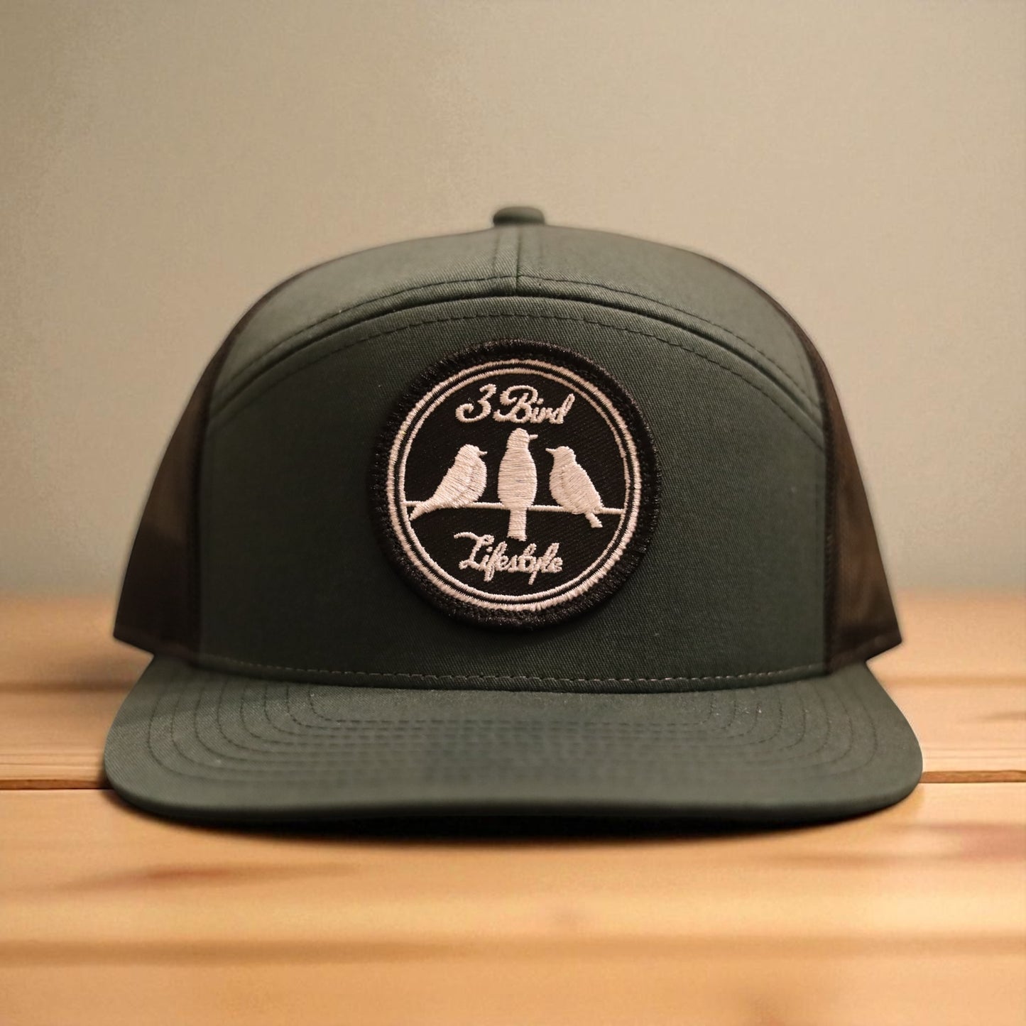 3 Bird Lifestyle Seven-Panel Trucker
•Green & Black• 3 Bird Lifestyle Patch