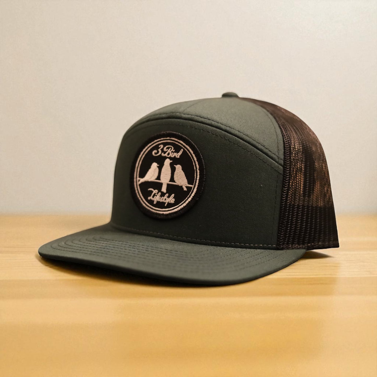 3 Bird Lifestyle Seven-Panel Trucker
•Green & Black• 3 Bird Lifestyle Patch