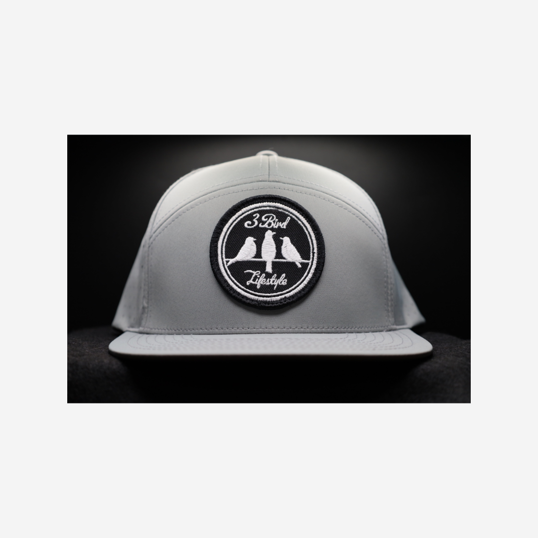 3 Bird Lifestyle Water-Resistant Hat •Grey• 3 Bird Lifestyle Patch