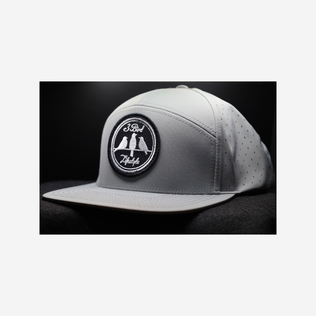 3 Bird Lifestyle Water-Resistant Hat •Grey• 3 Bird Lifestyle Patch