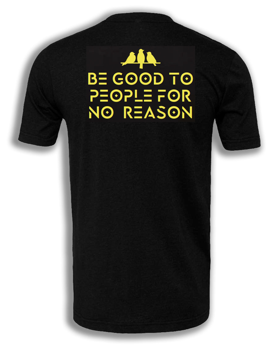 3 Bird Lifestyle T-Shirt • 3 Bird Crest • Black & Yellow