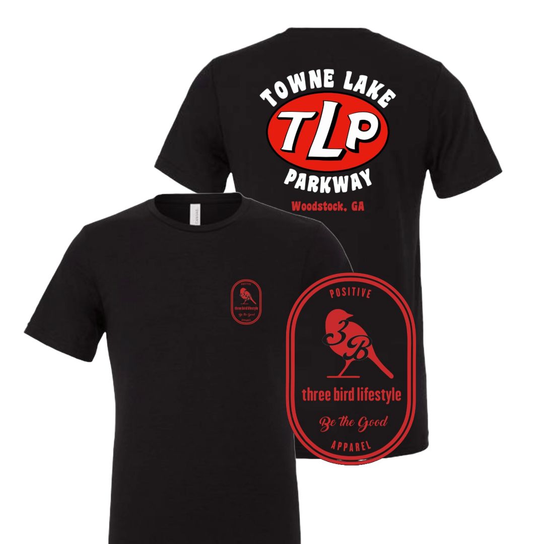 3 Bird Lifestyle T-Shirt • Hometown Tee • Black & Red