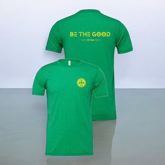 3 Bird Lifestyle T-Shirt • Be The Good • Green & Yellow