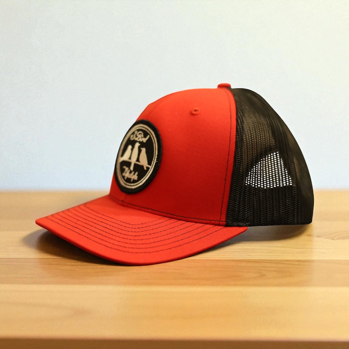 3 Bird Lifestyle Trucker Hat • Red & Black• 3 Bird Lifestyle Patch