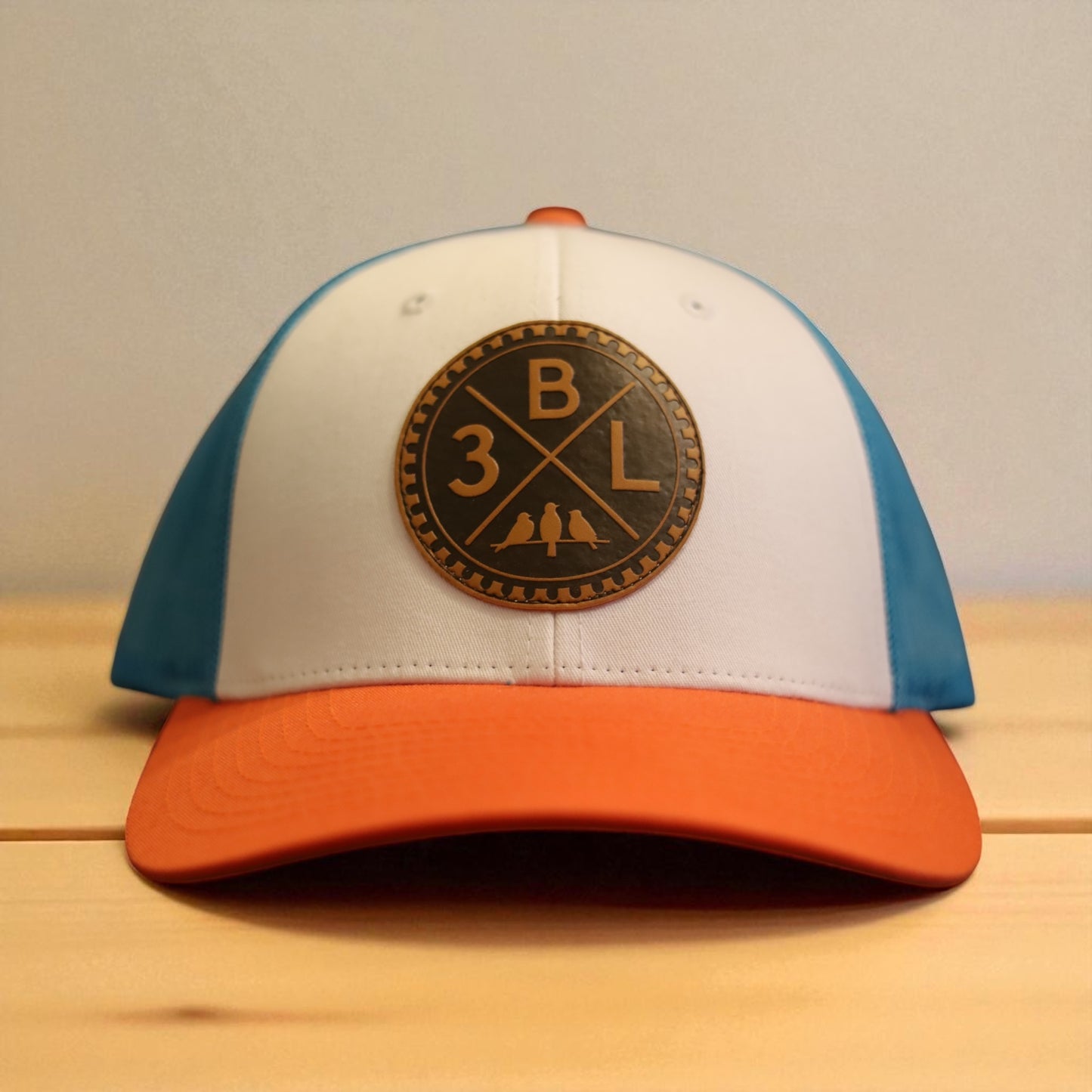 3 Bird Lifestyle Low Profile Trucker Hat • Tropic Trucker • Leather Patch - 3BLX