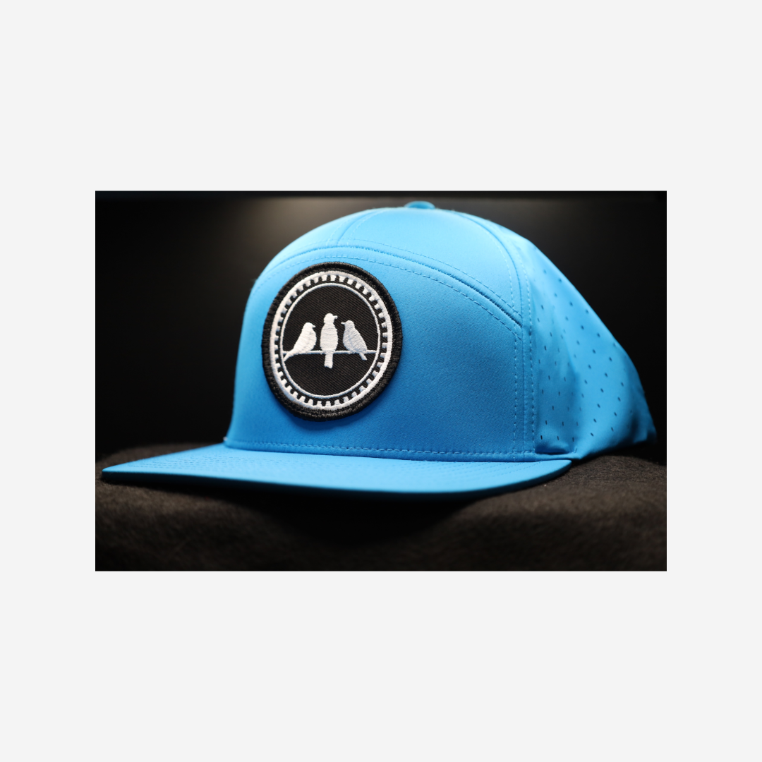 3 Bird Lifestyle Water-Resistant Hat •Pool Blue • 3 Birds Only Patch