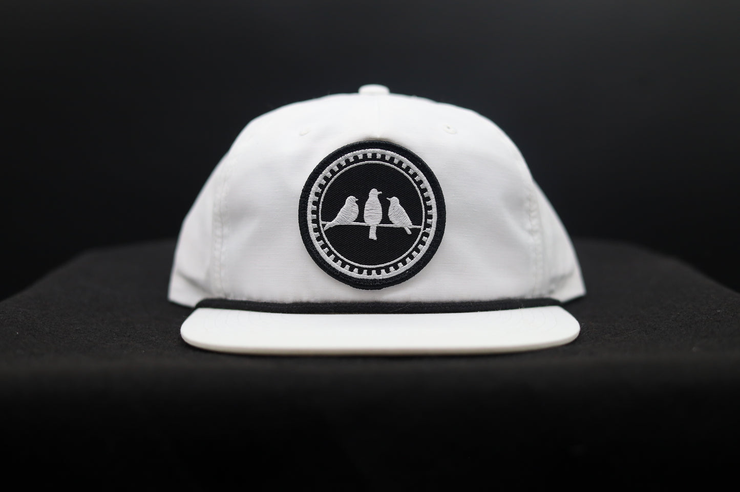 3 Bird Lifestyle Grandpa Rope Hat
• White With Black Rope • 3 Birds Only Patch