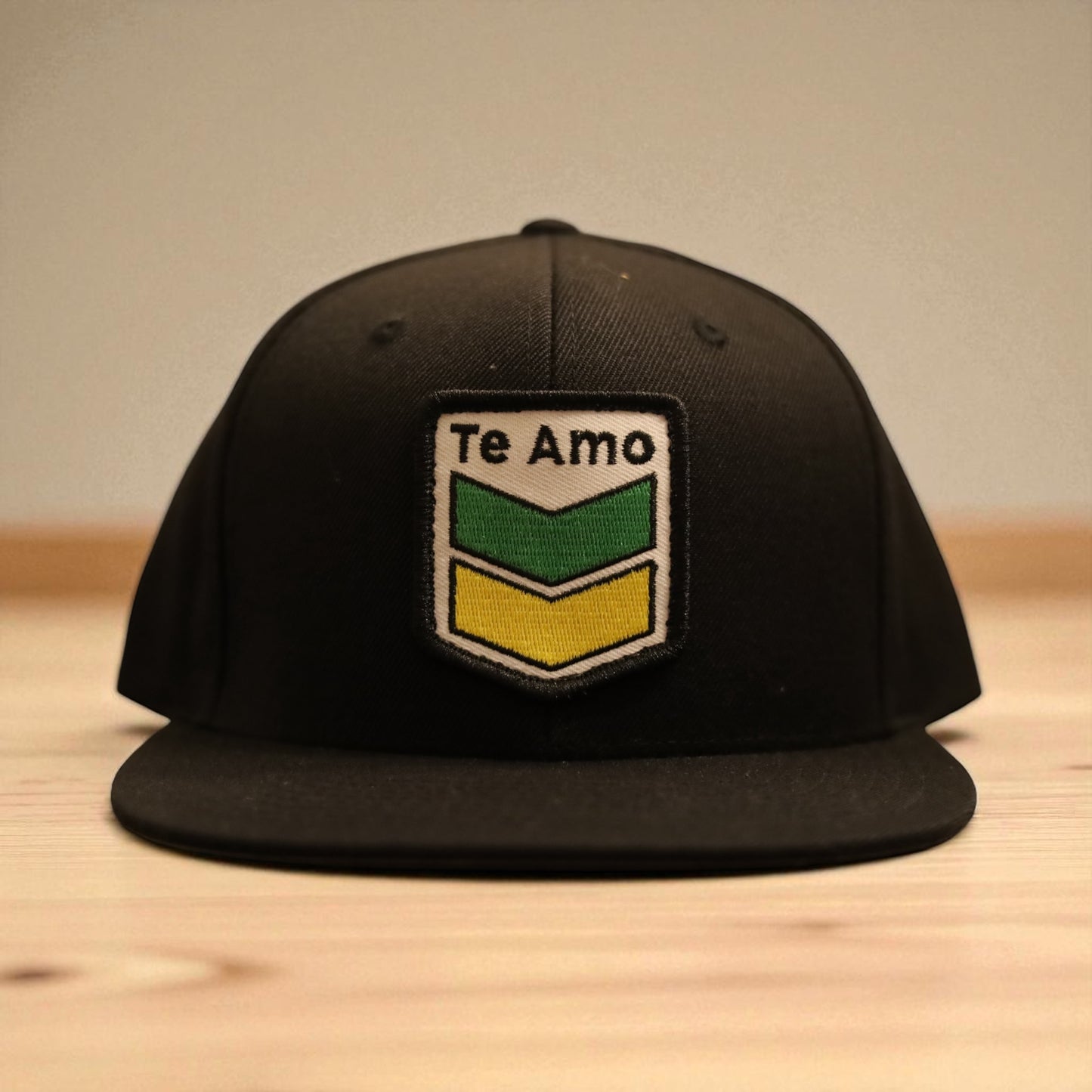 3 Bird Lifestyle Baseball Style Flat Bill • Black • Te Amo (Jamaica) Patch