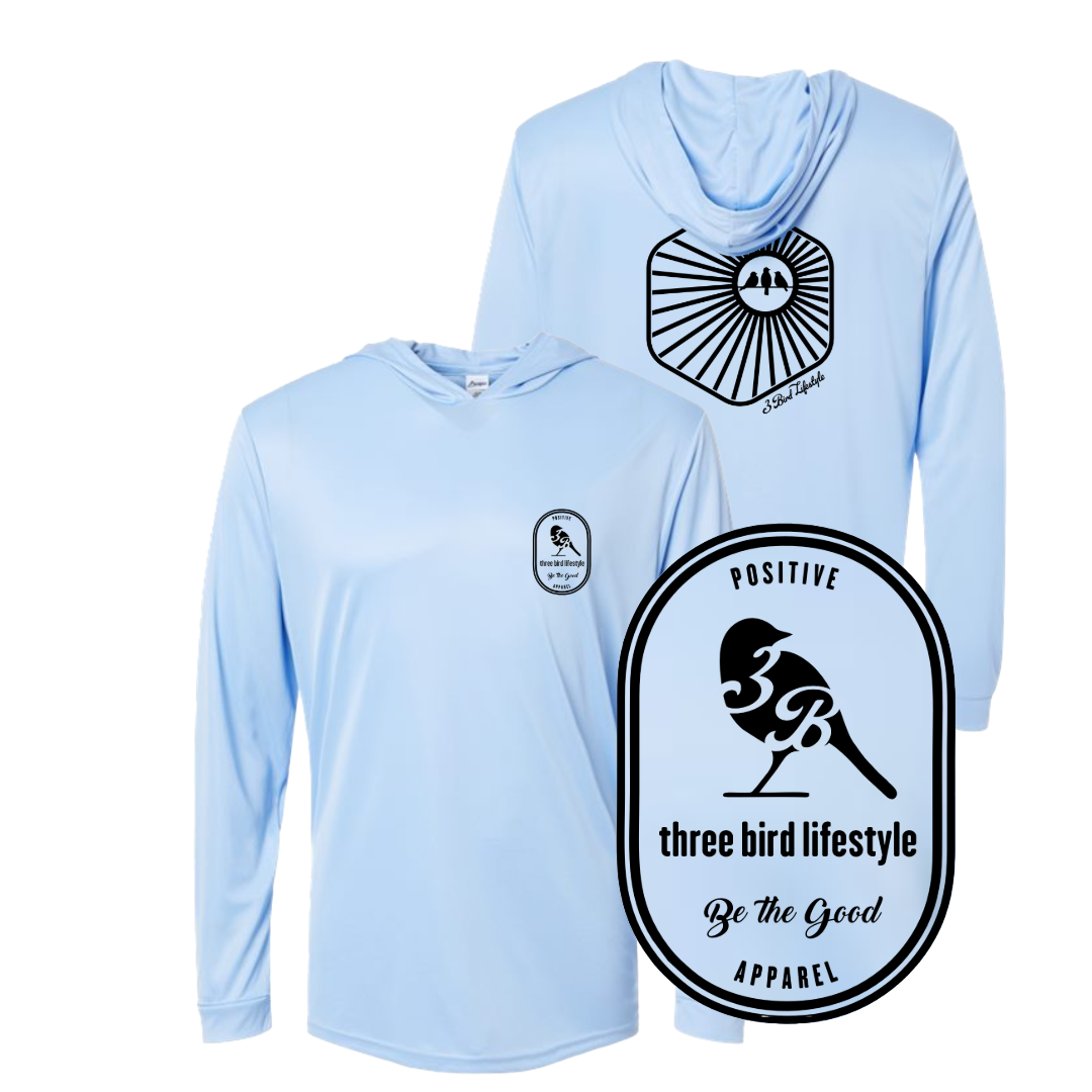 3 Bird Lifestyle Performance Hoodie • Dri-FIT Burst • Light Blue