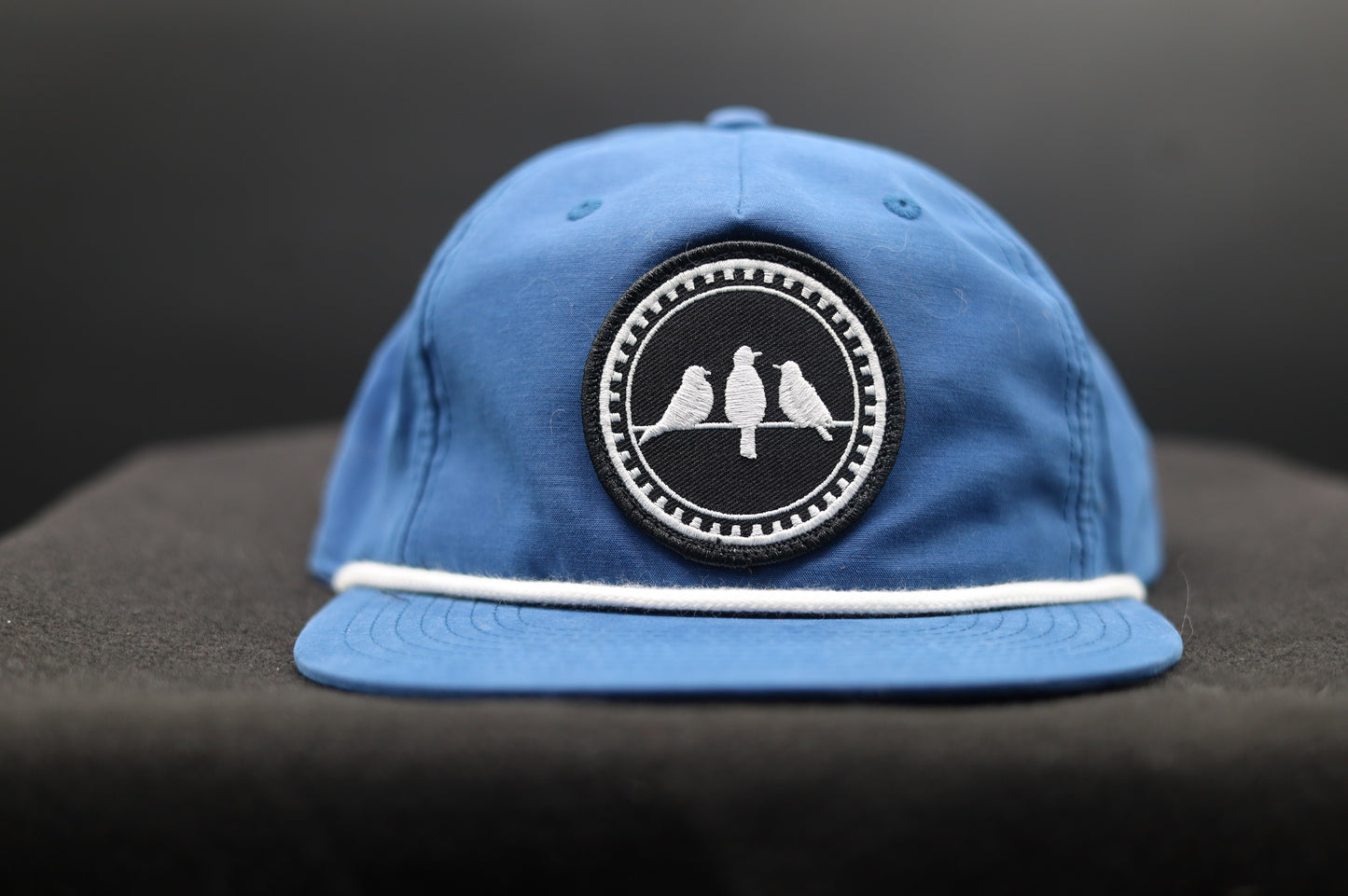 3 Bird Lifestyle Grandpa Rope Hat
• Blue With White Rope • 3 Birds Only Patch