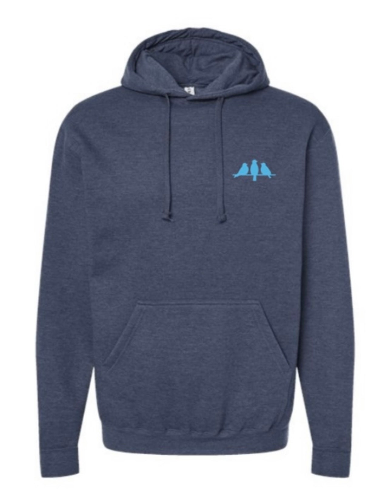 3 Bird Lifestyle Hoodie • Burst Hoodie• Heather Denim and Carolina Blue