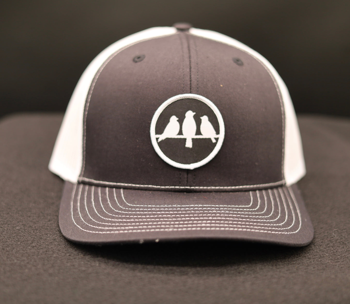 3 Bird Lifestyle Trucker Hat • Black & White • Birds Only Small Patch