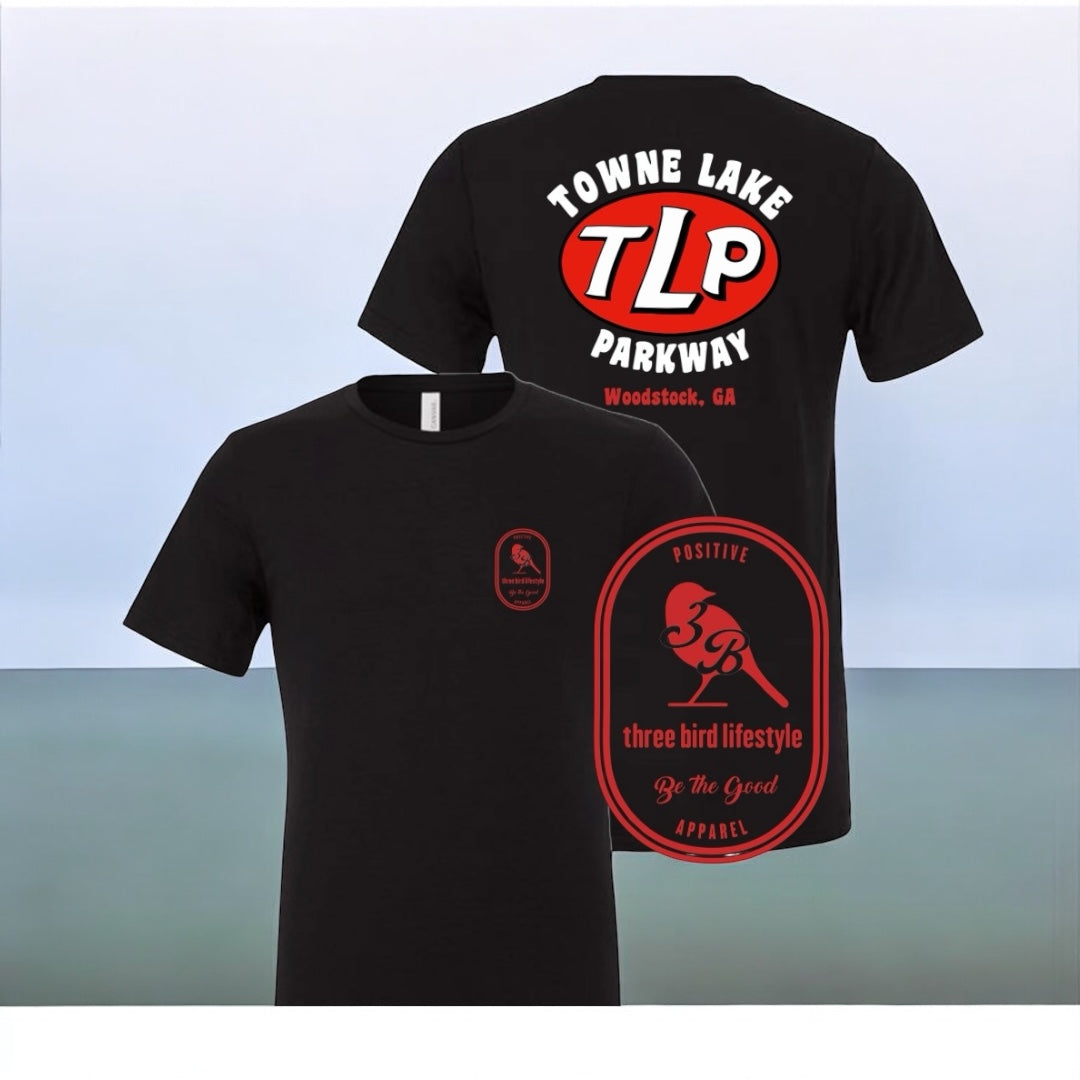 3 Bird Lifestyle T-Shirt • Hometown Tee • Black & Red