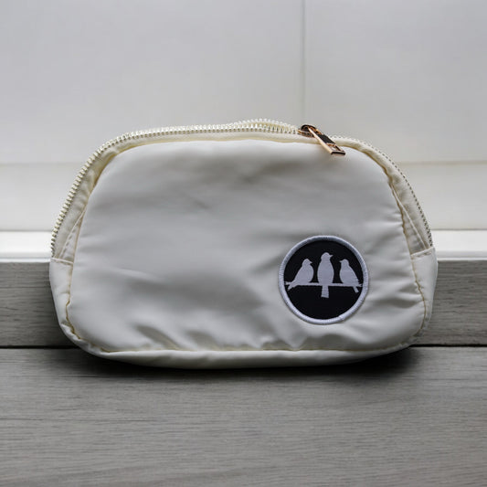 3 Bird Lifestyle Crossbody Bag• Off White & Gold • Birds Only Small Patch