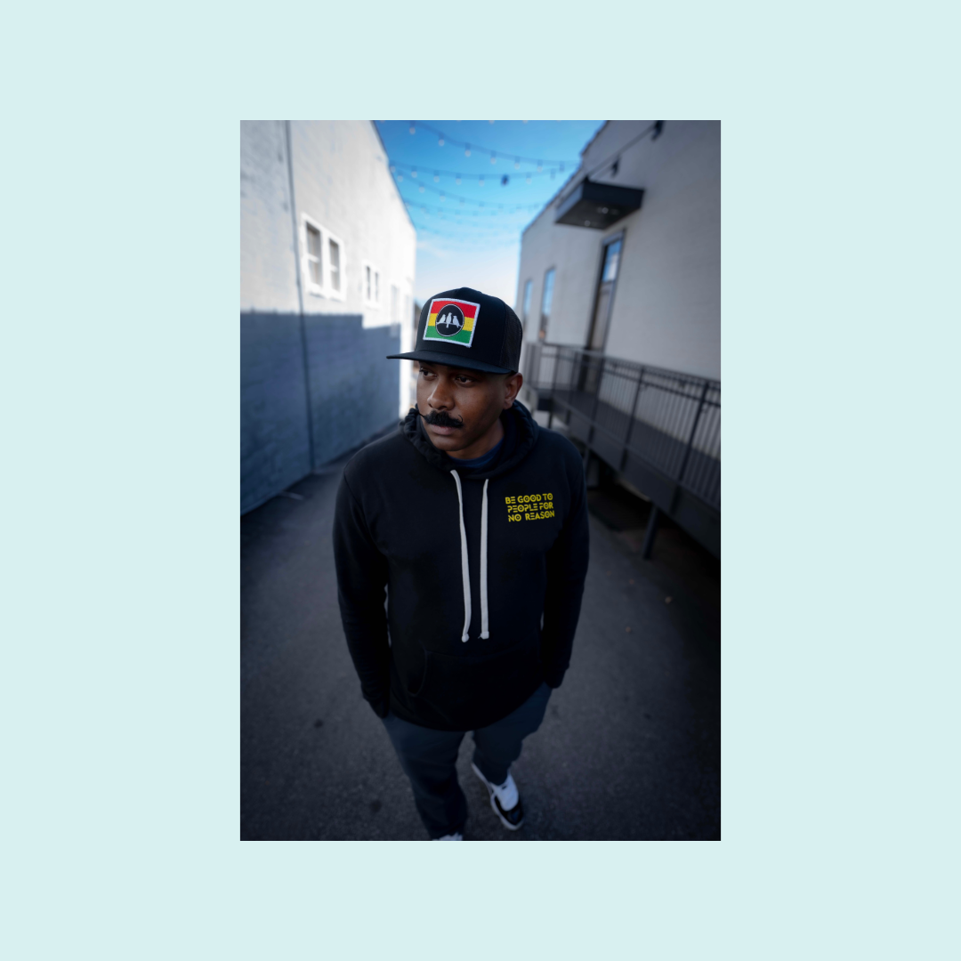 3 Bird Lifestyle Hoodie • Be Good To People For No Reason • Black and Yellow