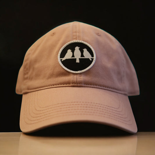 3 Bird Lifestyle Twill Dad Hat •Dusty Rose • Birds Only Small Patch