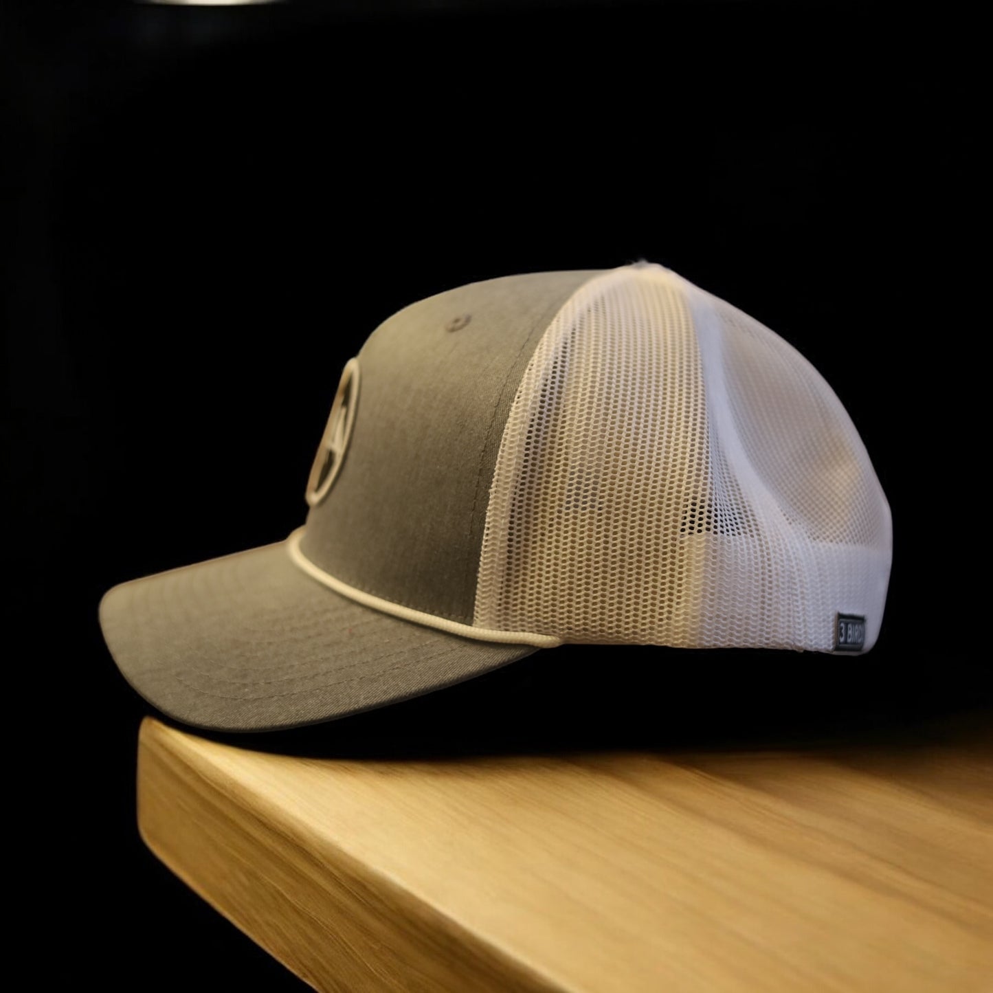 3 Bird Lifestyle Trucker Hat • Grey & White • Birds Only Small Patch
