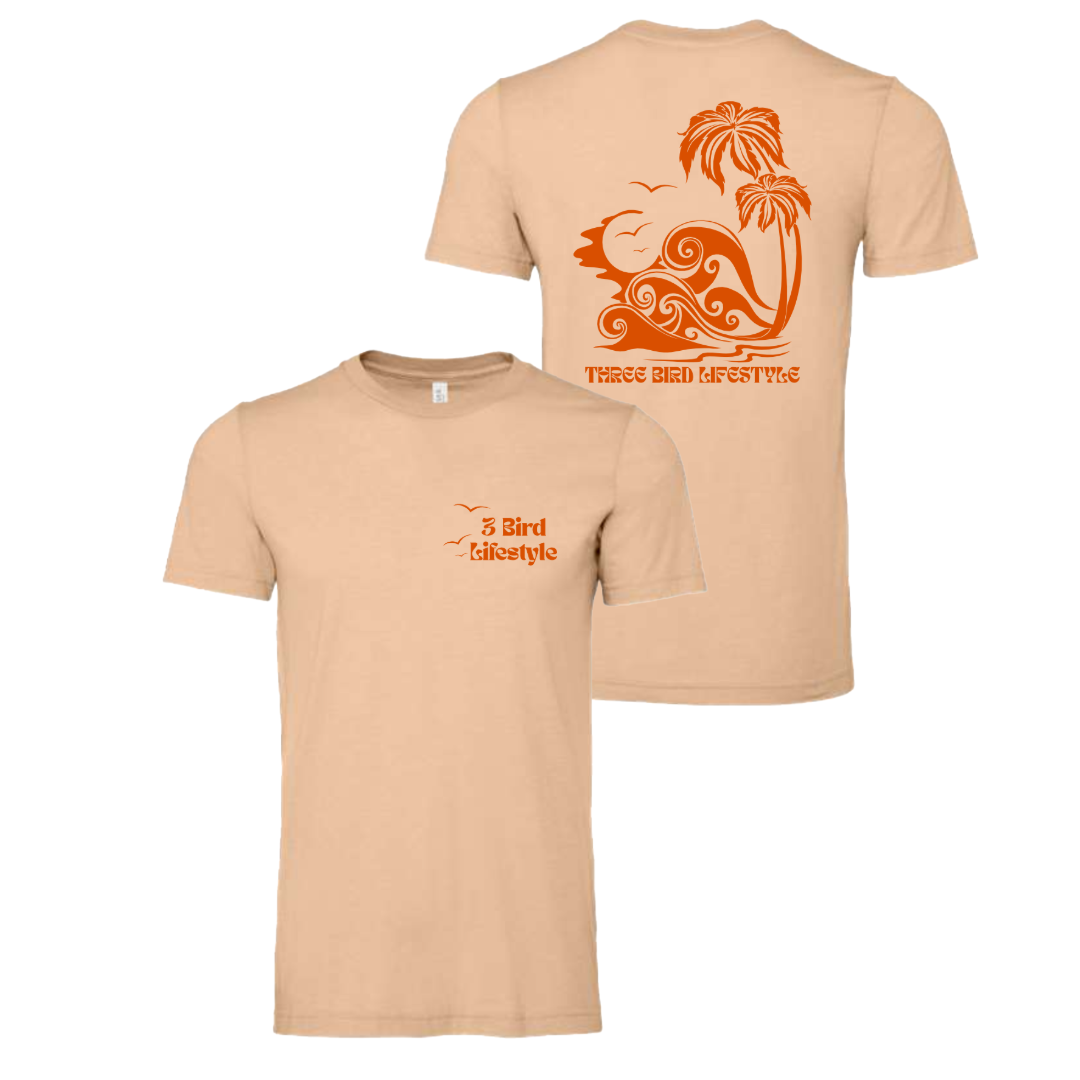 3 Bird Lifestyle T-Shirt • Wave • Heather Sand Dune
