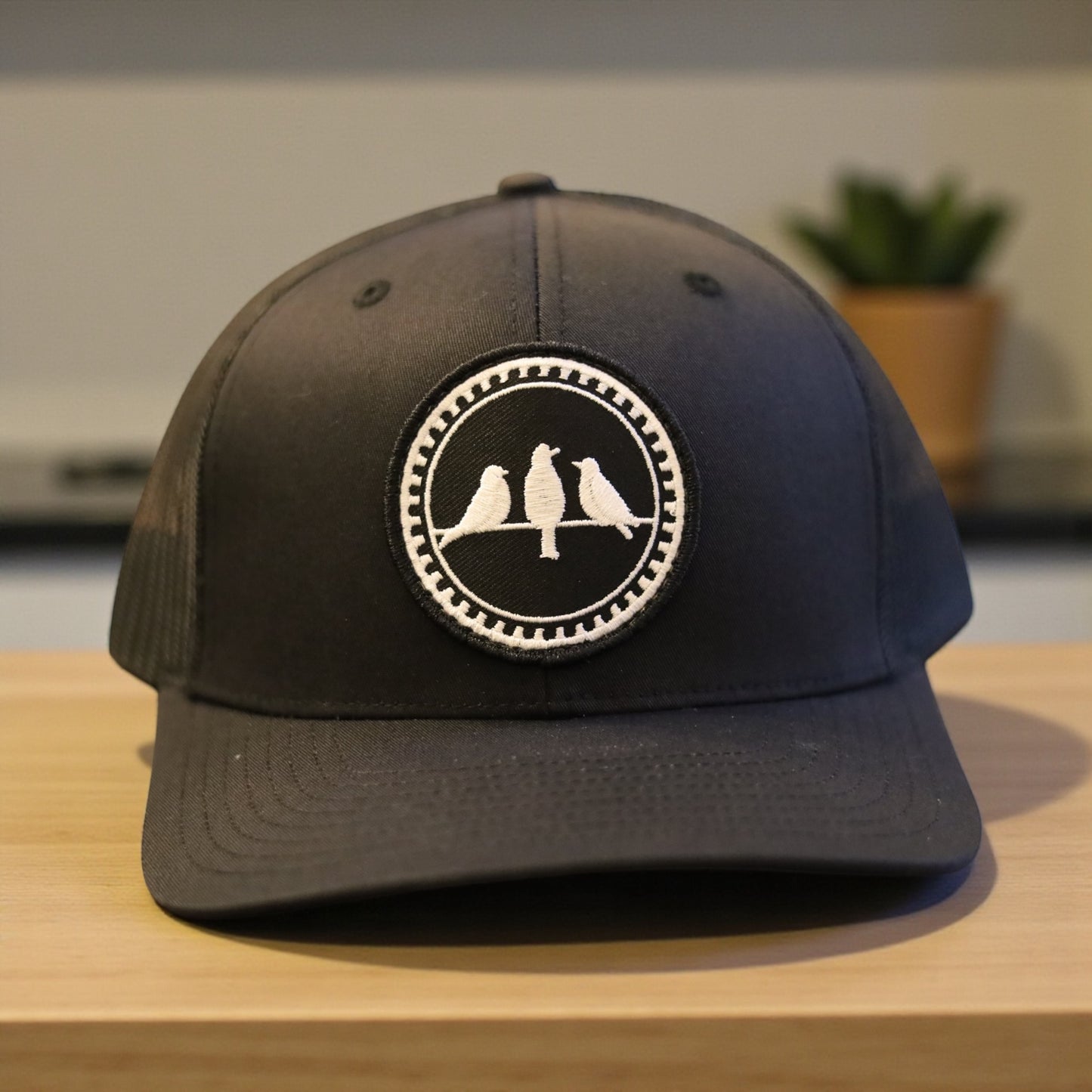 3 Bird Lifestyle Trucker Hat • Black • Embroidered Patch 3 Birds Only