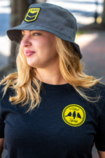 3 Bird Lifestyle T-Shirt • Peace, Love, & Overstanding • Black & Yellow