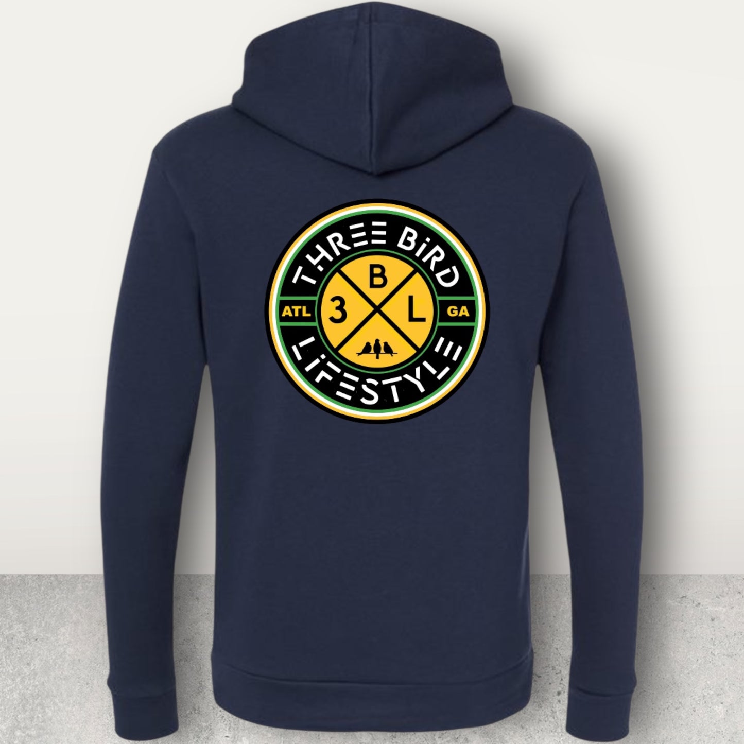 3 Bird Lifestyle Hoodie • Be Good To People For No Reason • Navy