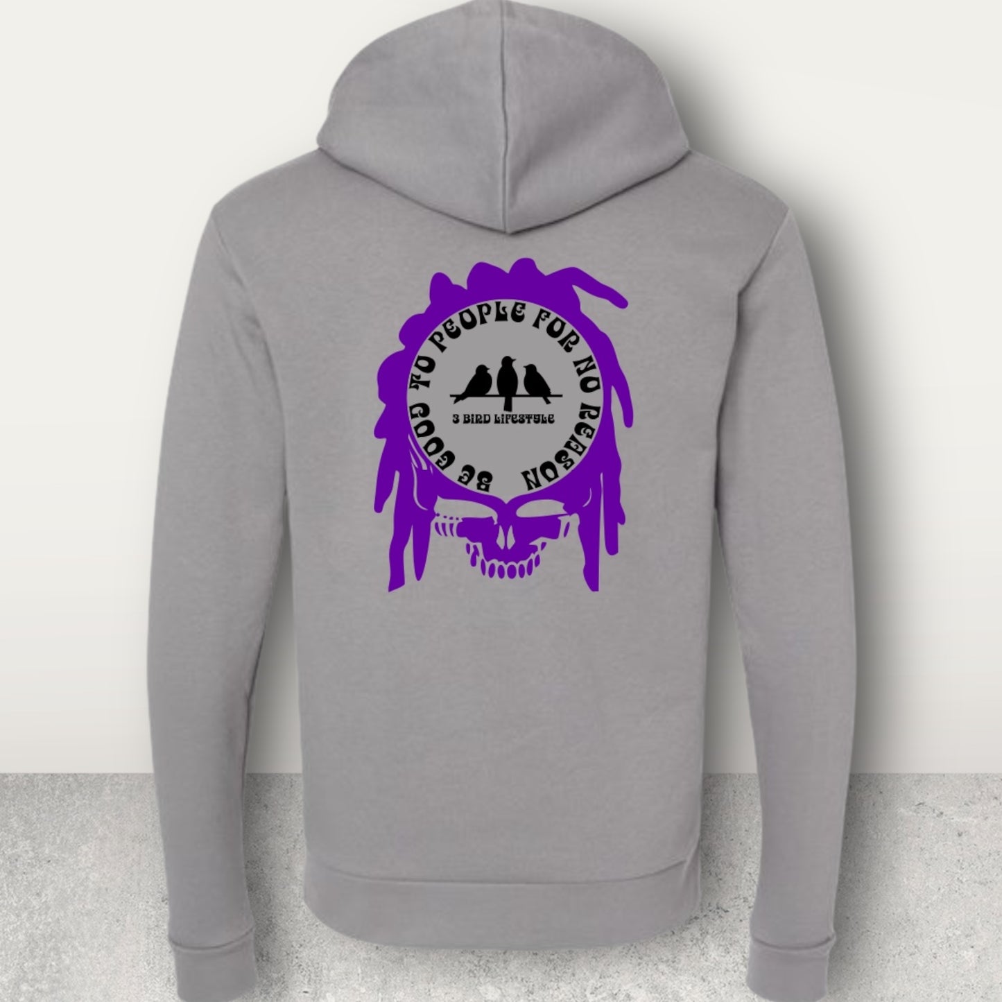 3 Bird Lifestyle Dread Head• Be Good To People For No Reason • Gray & Purple