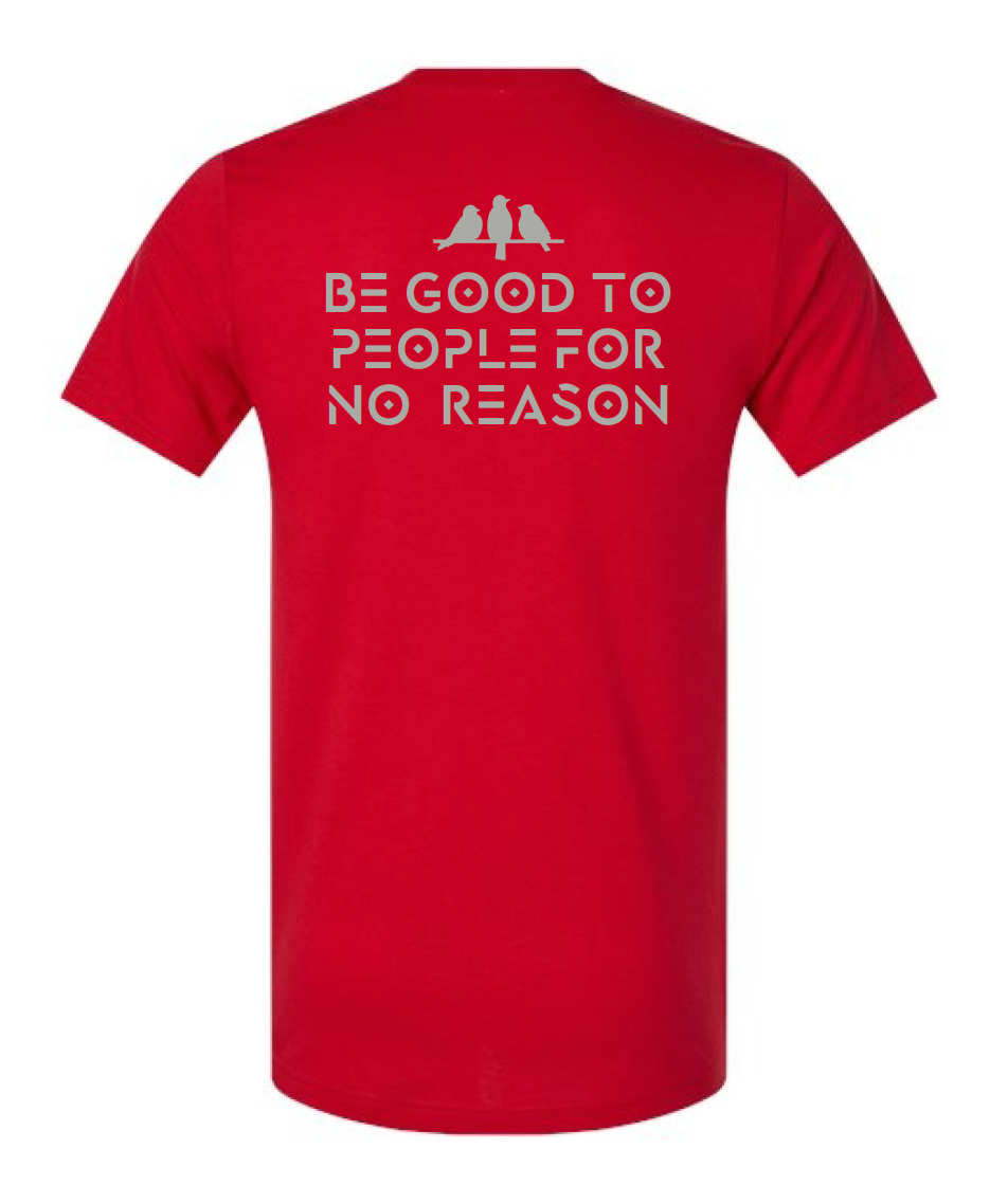 3 Bird Lifestyle T-Shirt • 3 Bird Crest • Red & Light Grey