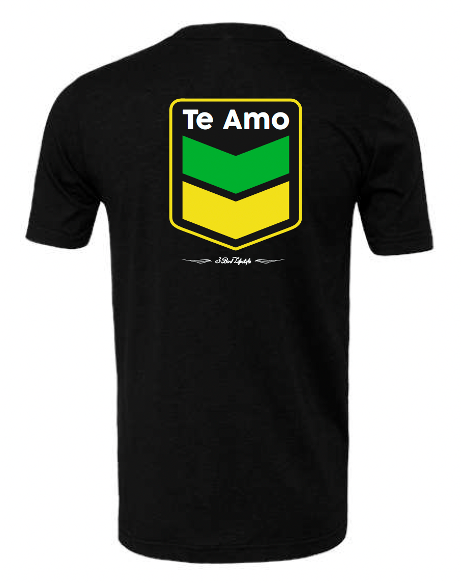 3 Bird Lifestyle T-Shirt • Te Amo • Black & Yellow