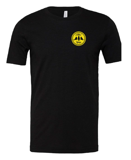 3 Bird Lifestyle T-Shirt • Peace, Love, & Overstanding • Black & Yellow