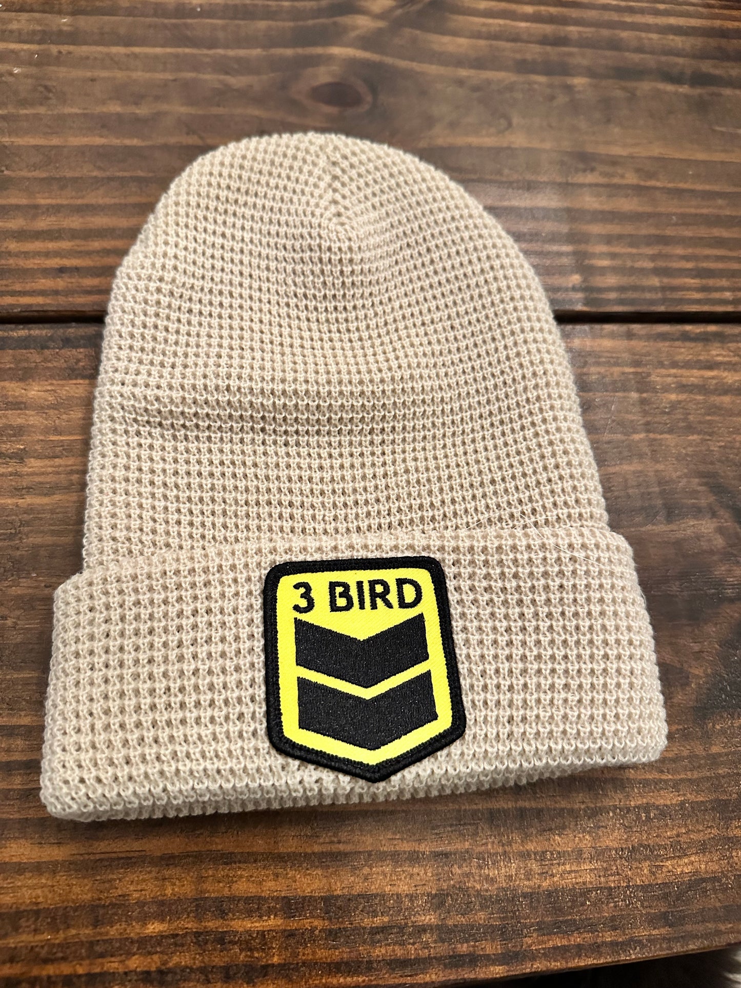 3 Bird Lifestyle • Waffle Cuffed Beanie • 3 Bird Patch