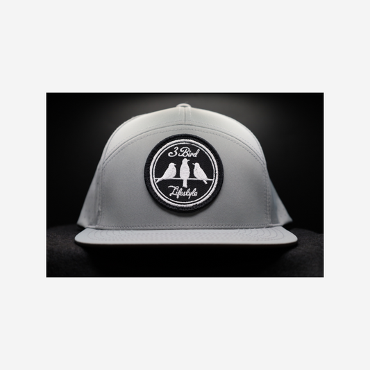 3 Bird Lifestyle Water-Resistant Hat •Grey•  3 Bird Lifestyle Patch