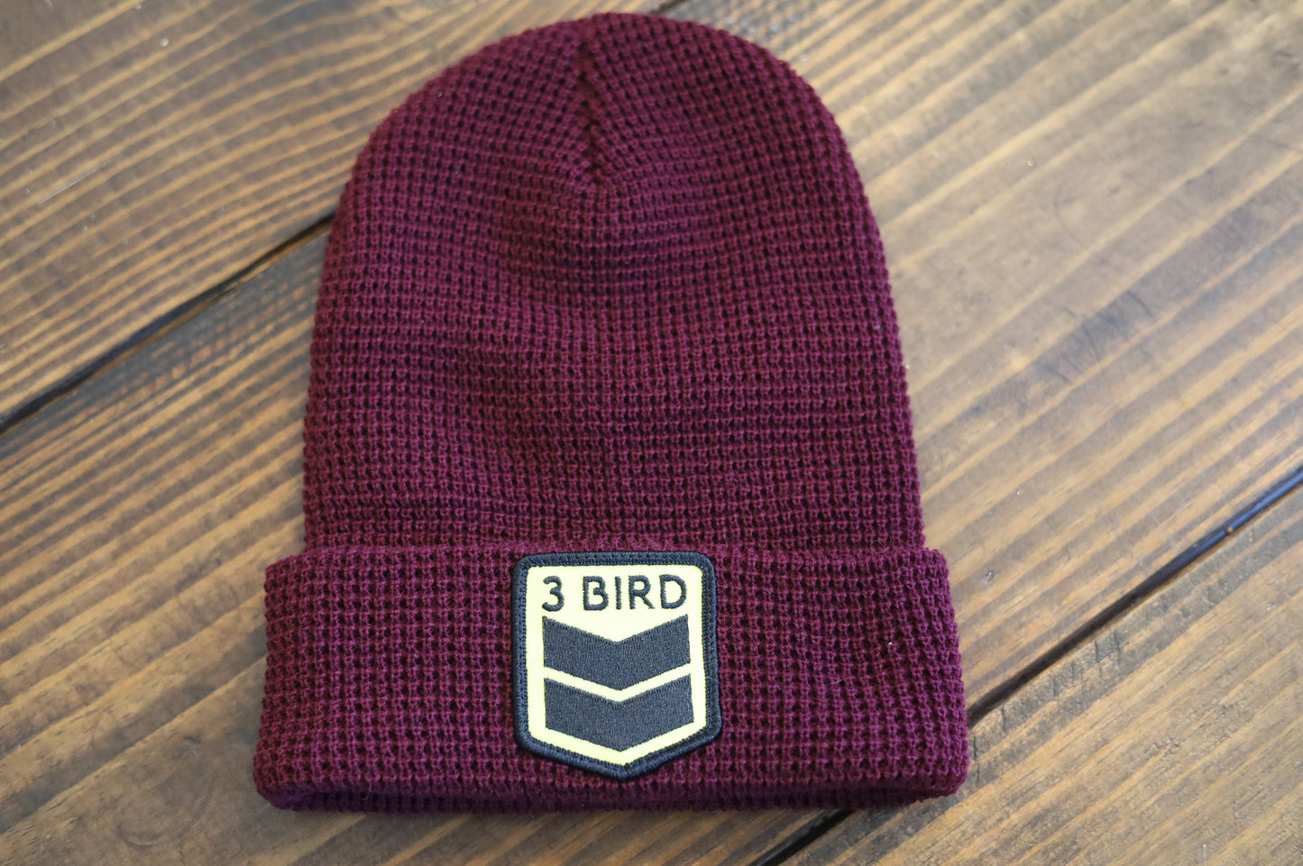 3 Bird Lifestyle • Waffle Cuffed Beanie • 3 Bird Patch