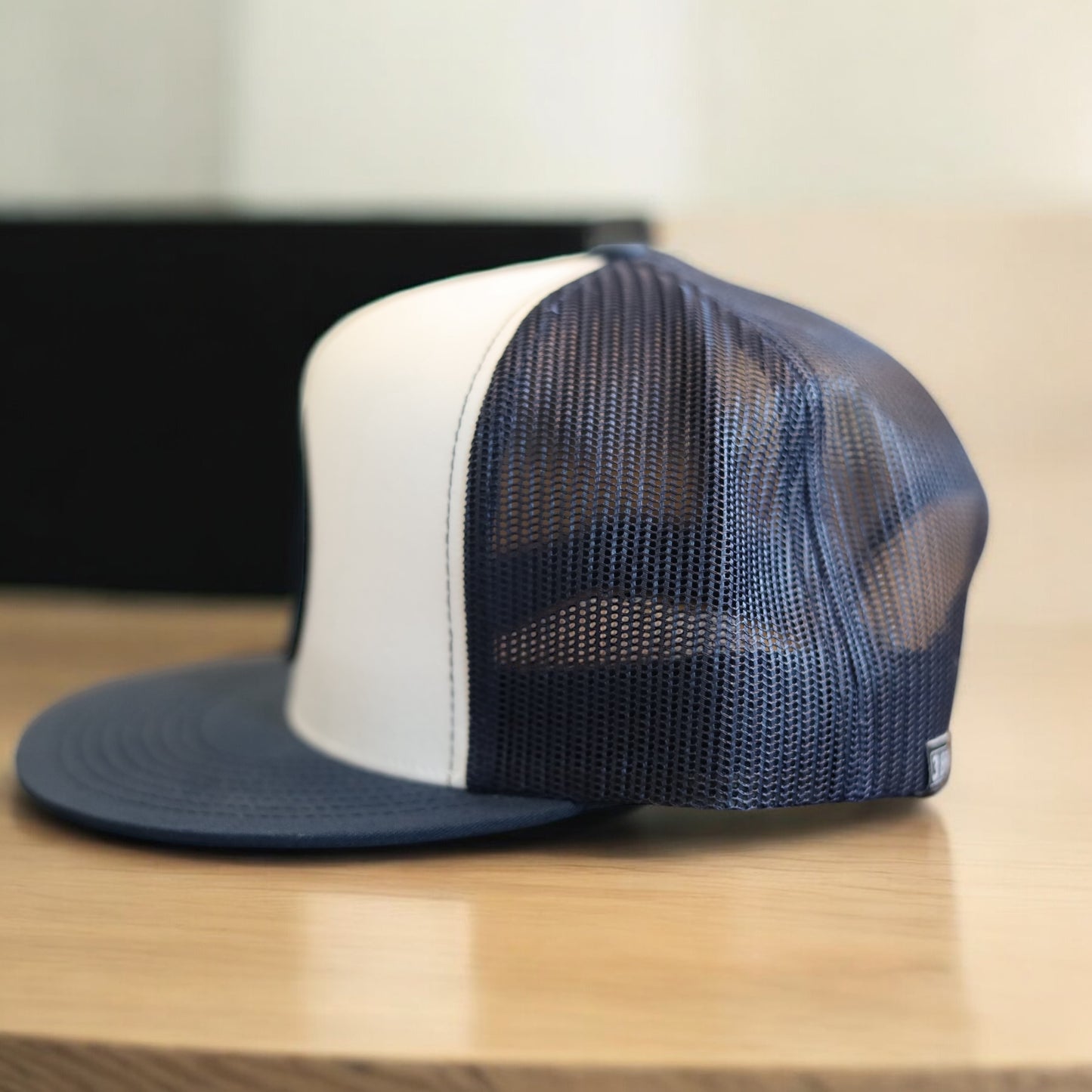 3 Bird Lifestyle Flat Bill Trucker • Navy & White• 3 Bird Lifestyle Patch