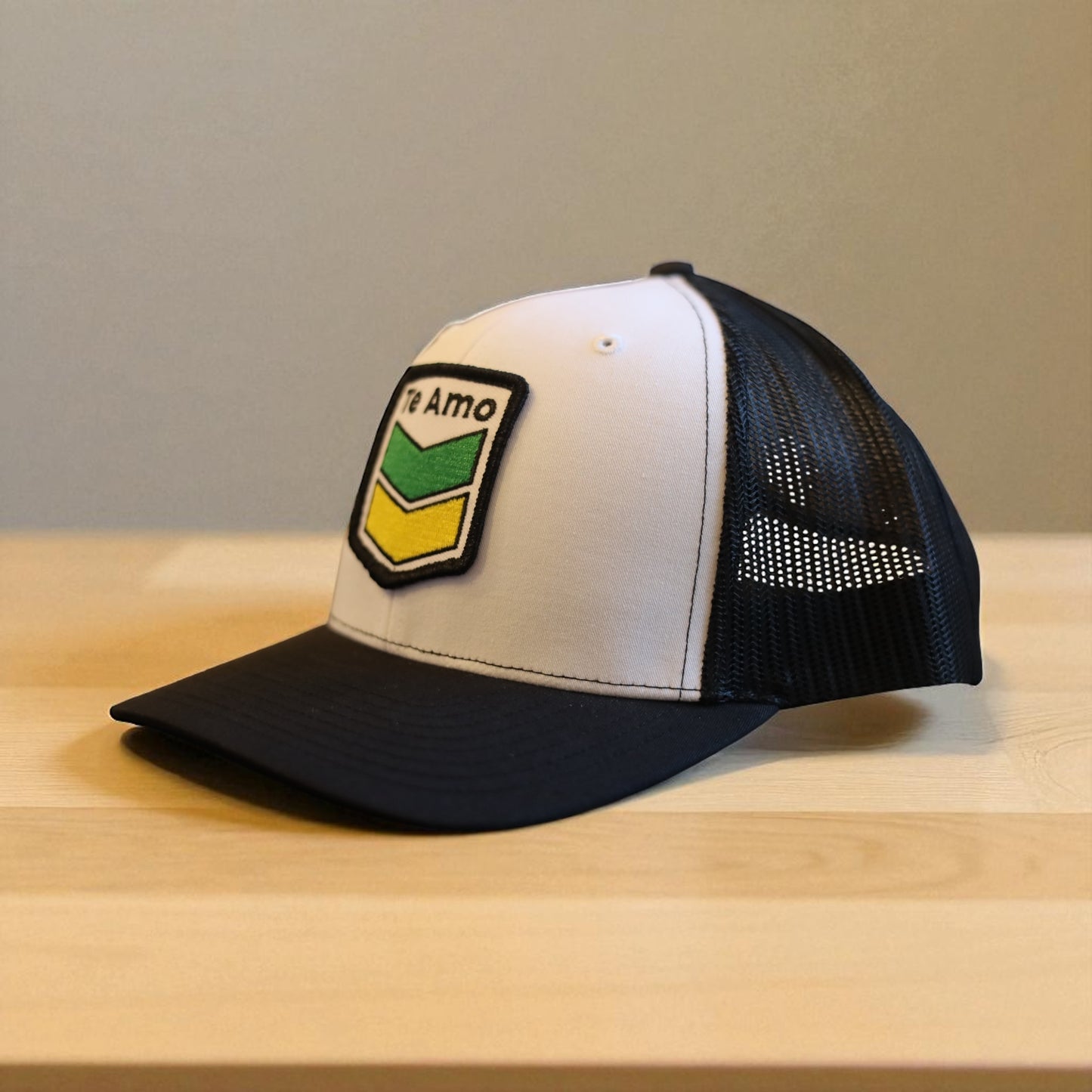 3 Bird Lifestyle Trucker Hat • White / Black • Te Amo (Jamaica) Patch