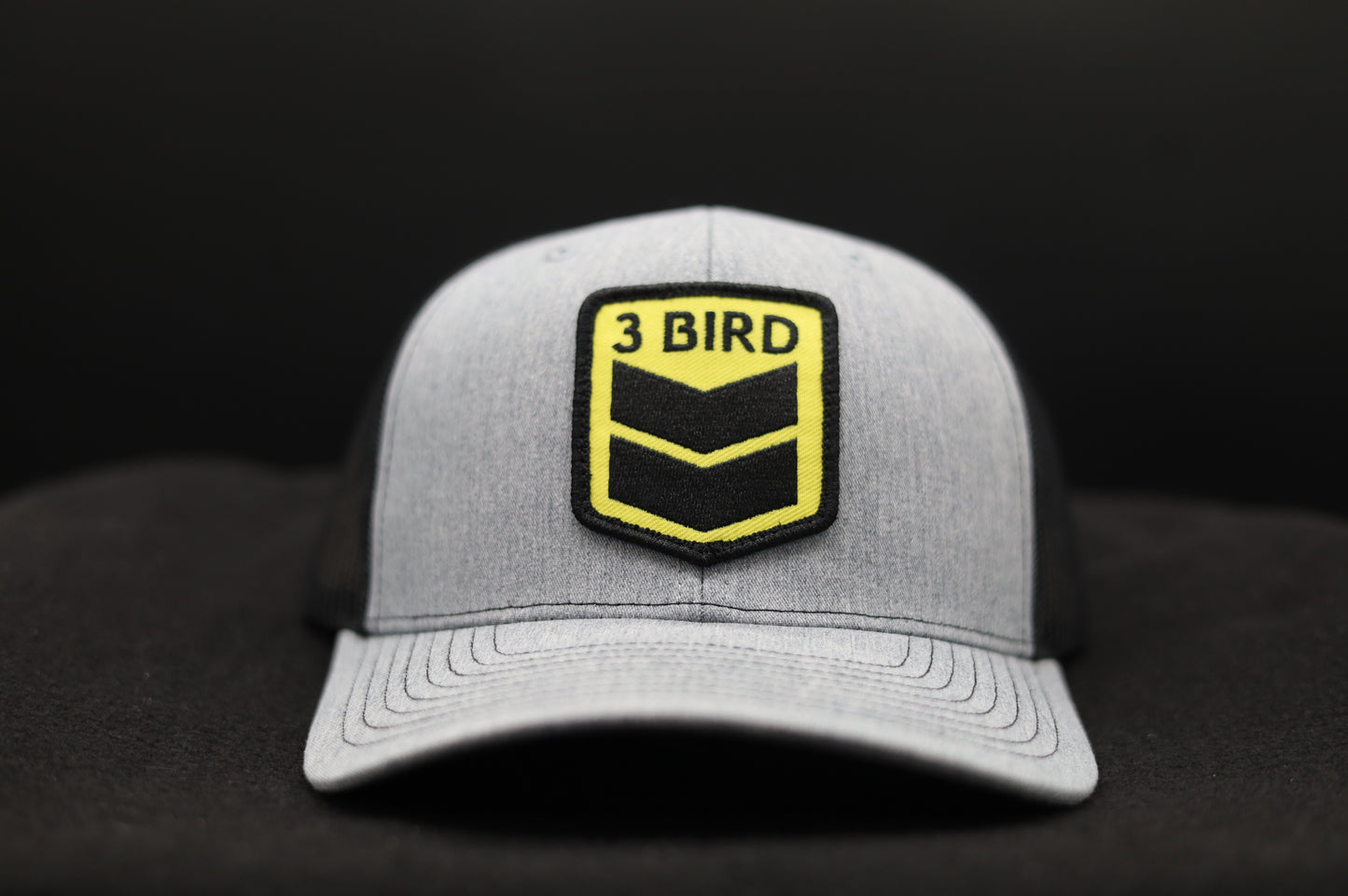 3 Bird Lifestyle Trucker Hat • Grey & Black •3 Bird Patch