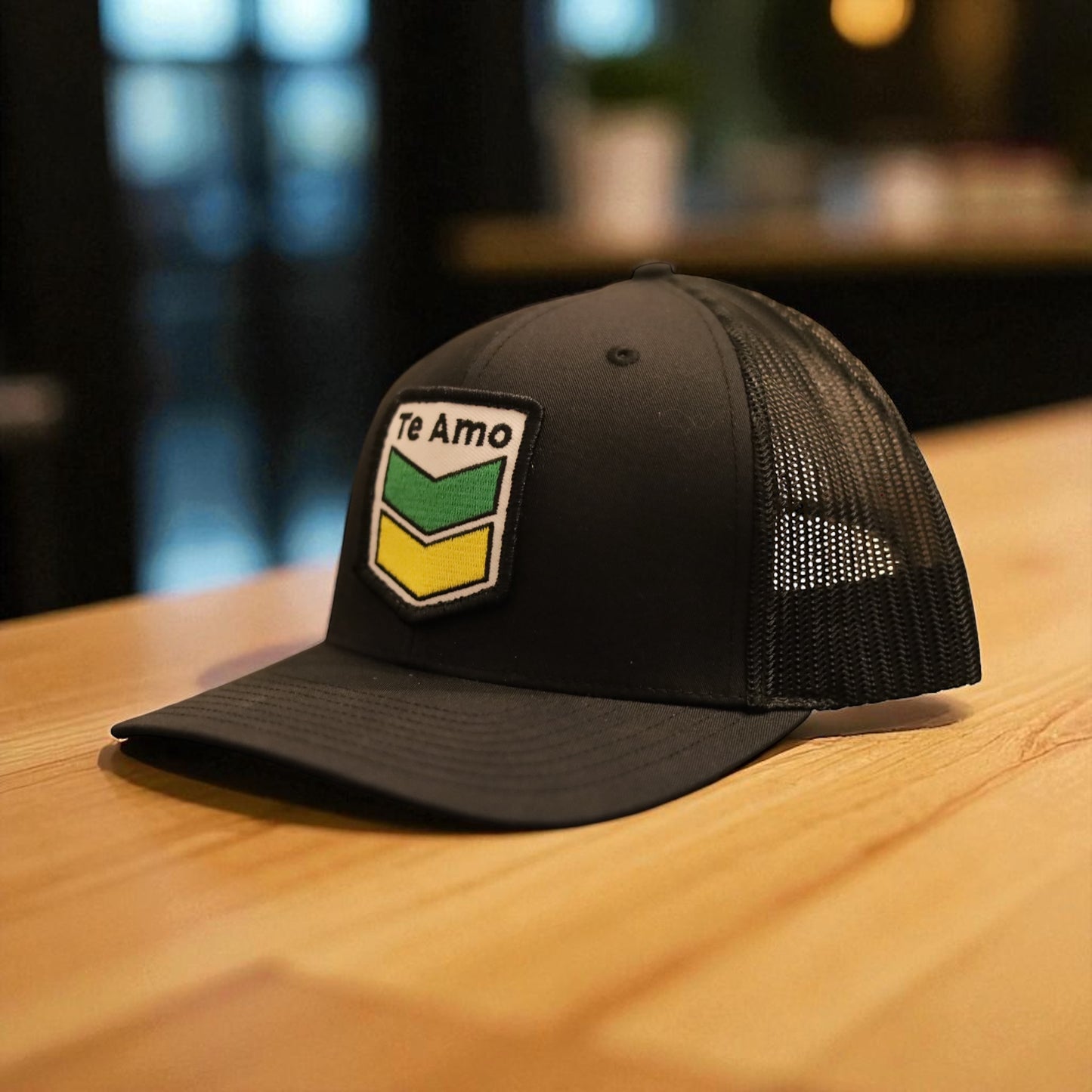 3 Bird Lifestyle Trucker Hat • Black • Te Amo (Jamaica)
