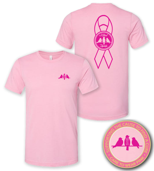 3 Bird Lifestyle • Breast Cancer Awareness • $10 from each shirt sold will be donated to the Breast Cancer Research Foundation.