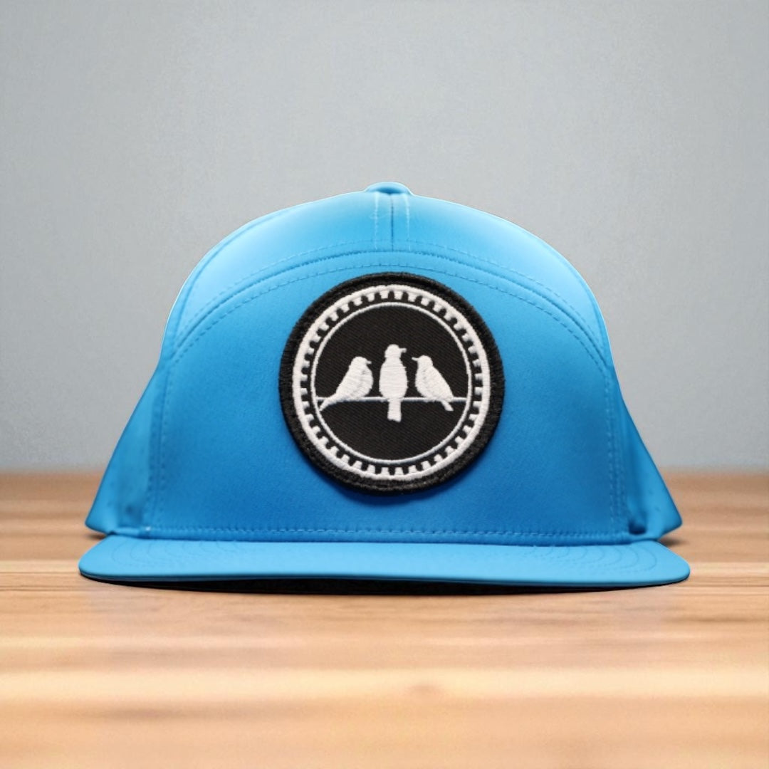 3 Bird Lifestyle Water-Resistant Hat •Pool Blue • Birds Only Patch