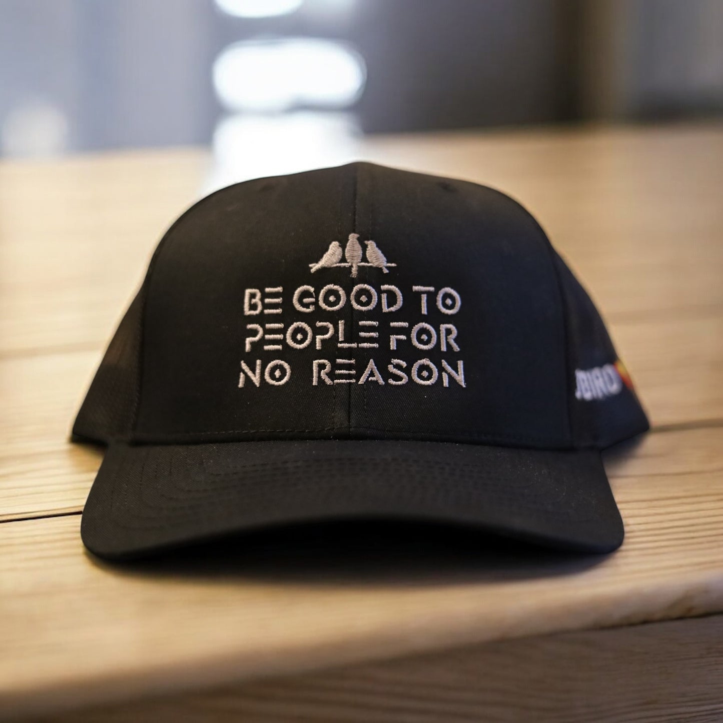 3 Bird Lifestyle Trucker Hat •Black• Be Good To People For No Reason
