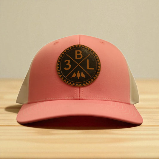 3 Bird Lifestyle Trucker Hat • Pink & White • 3BLX Patch