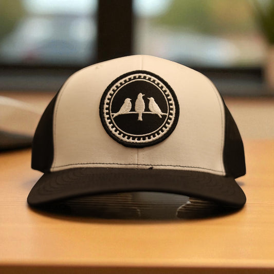3 Bird Lifestyle Trucker Hat  • White / Black • 3 Birds Only