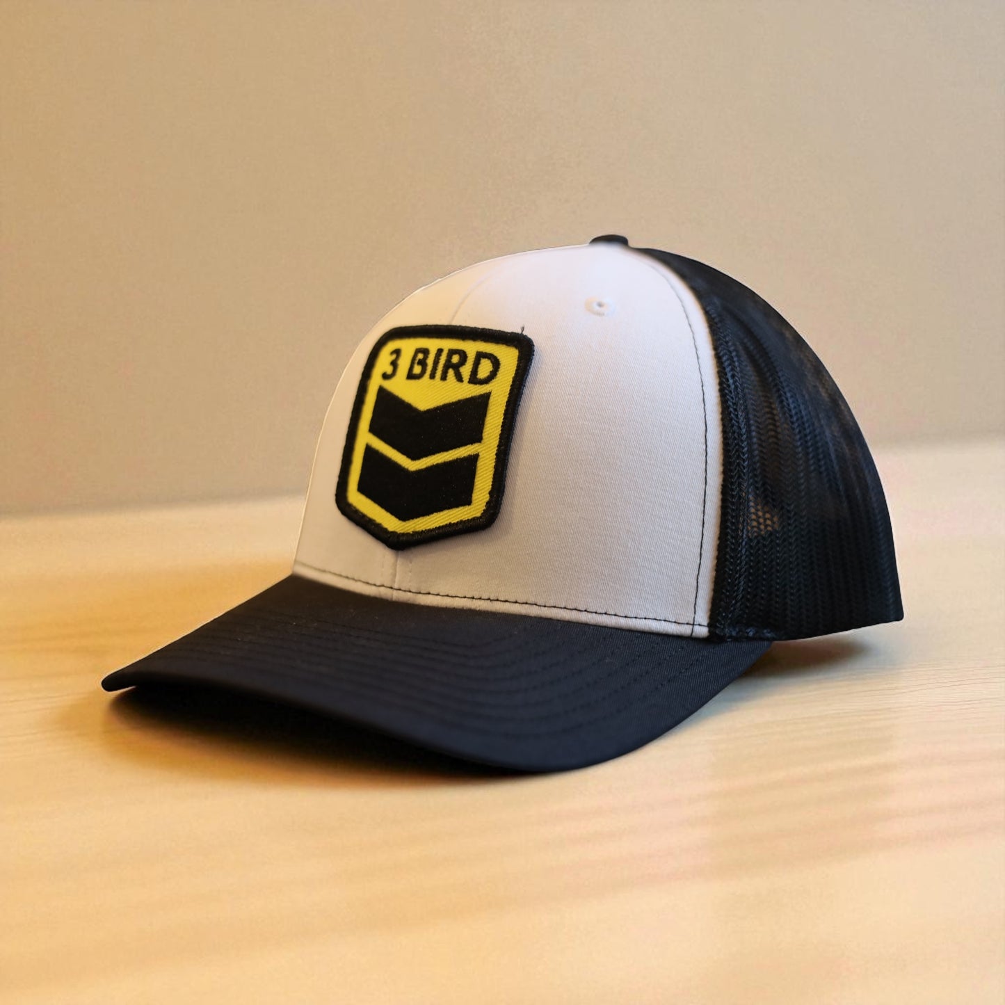 3 Bird Lifestyle Trucker Hat • Black & White •3 Bird Patch