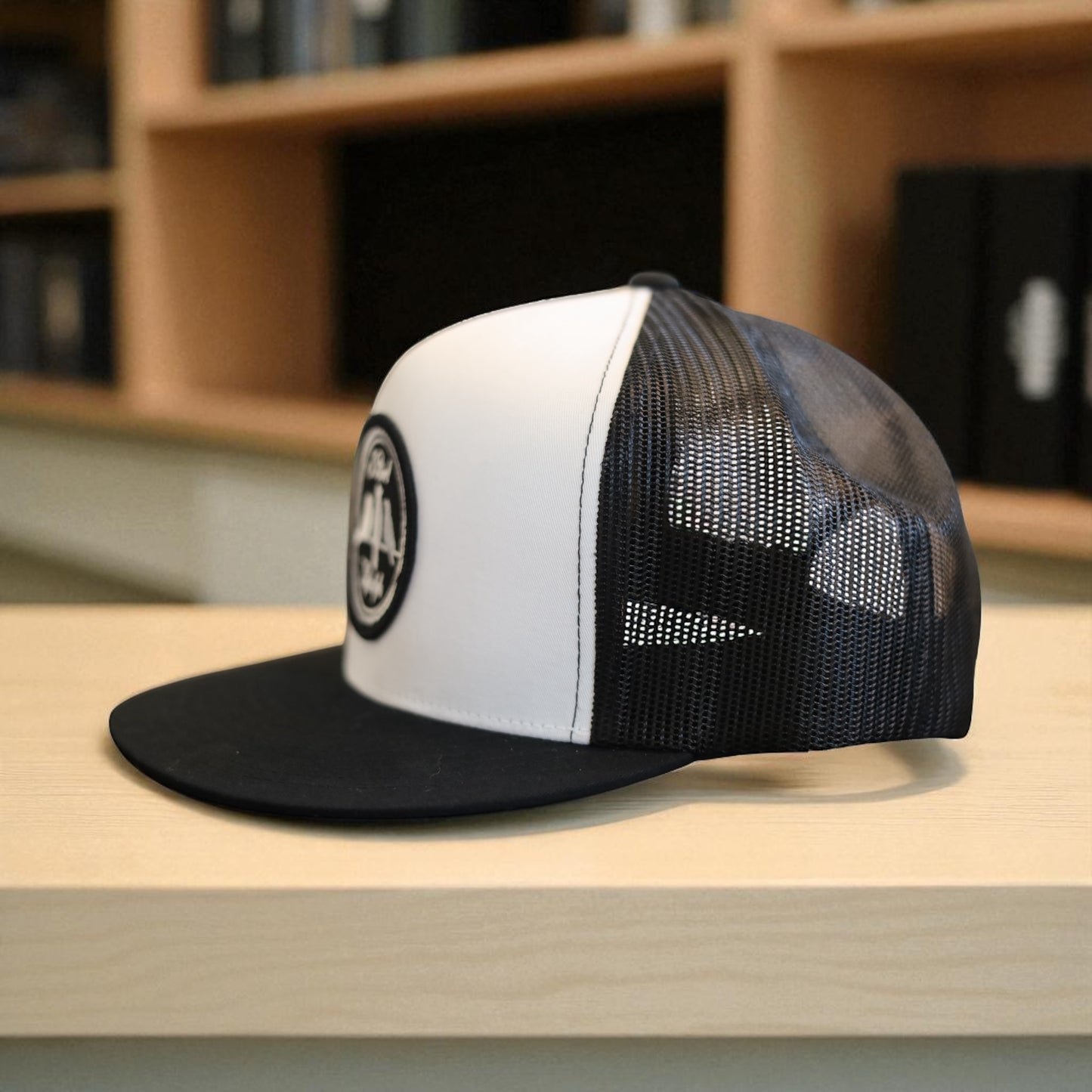 3 Bird Lifestyle Flat Bill Trucker • Black & White• 3 Bird Lifestyle Patch