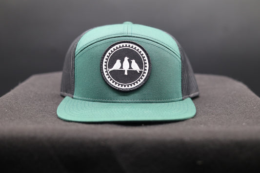 3 Bird Lifestyle Seven-Panel Trucker 
 •Green & Black• 3 Birds Only Patch