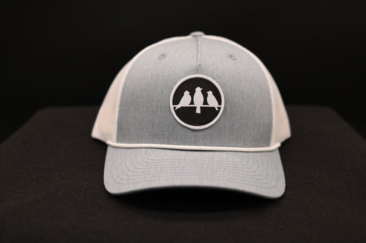 Richardson Rope Trucker Hat • Heather Grey & White• Birds Only Small Patch