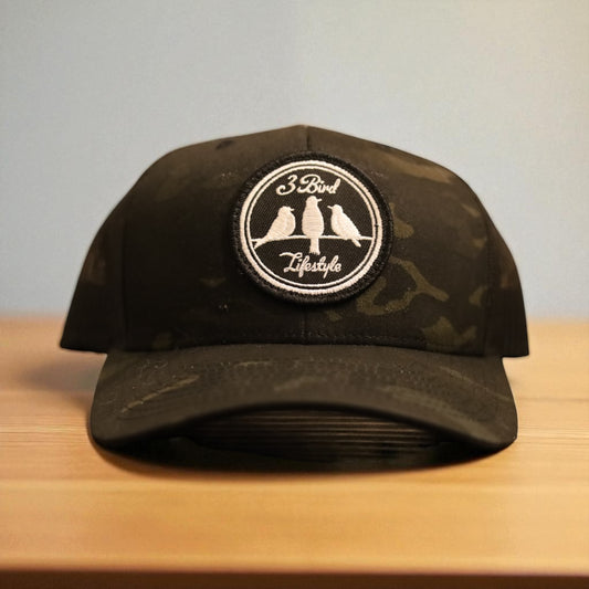 3 Bird Lifestyle Trucker Hat•Multicam Black & Black • 3 Bird Lifestyle Patch