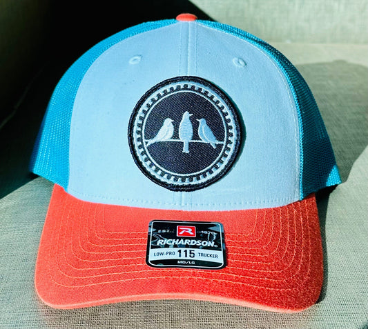 Richardson 115 Low Profile Trucker Hat • Tropic Trucker • Leather Patch - 3 Bird Lifestyle (4 Patch Options)