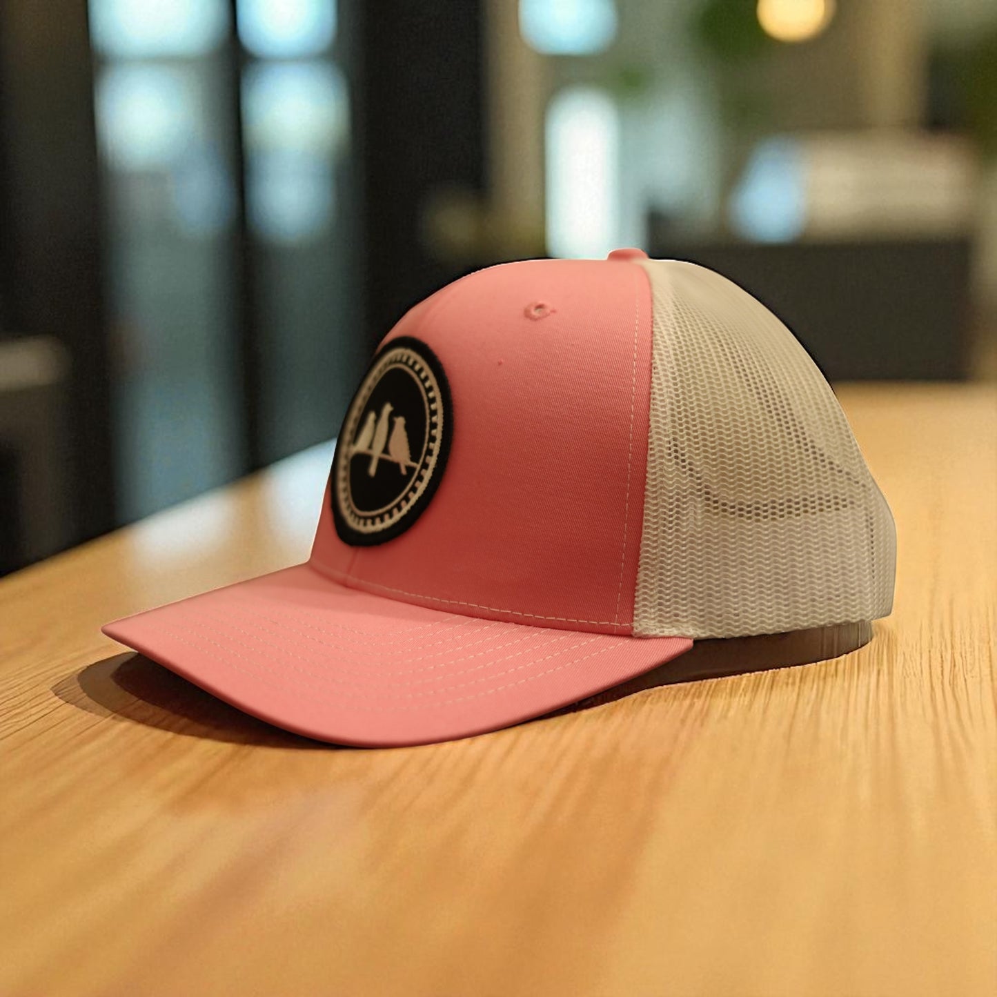 3 Bird Lifestyle Trucker Hat • Pink & White • Birds Only Patch