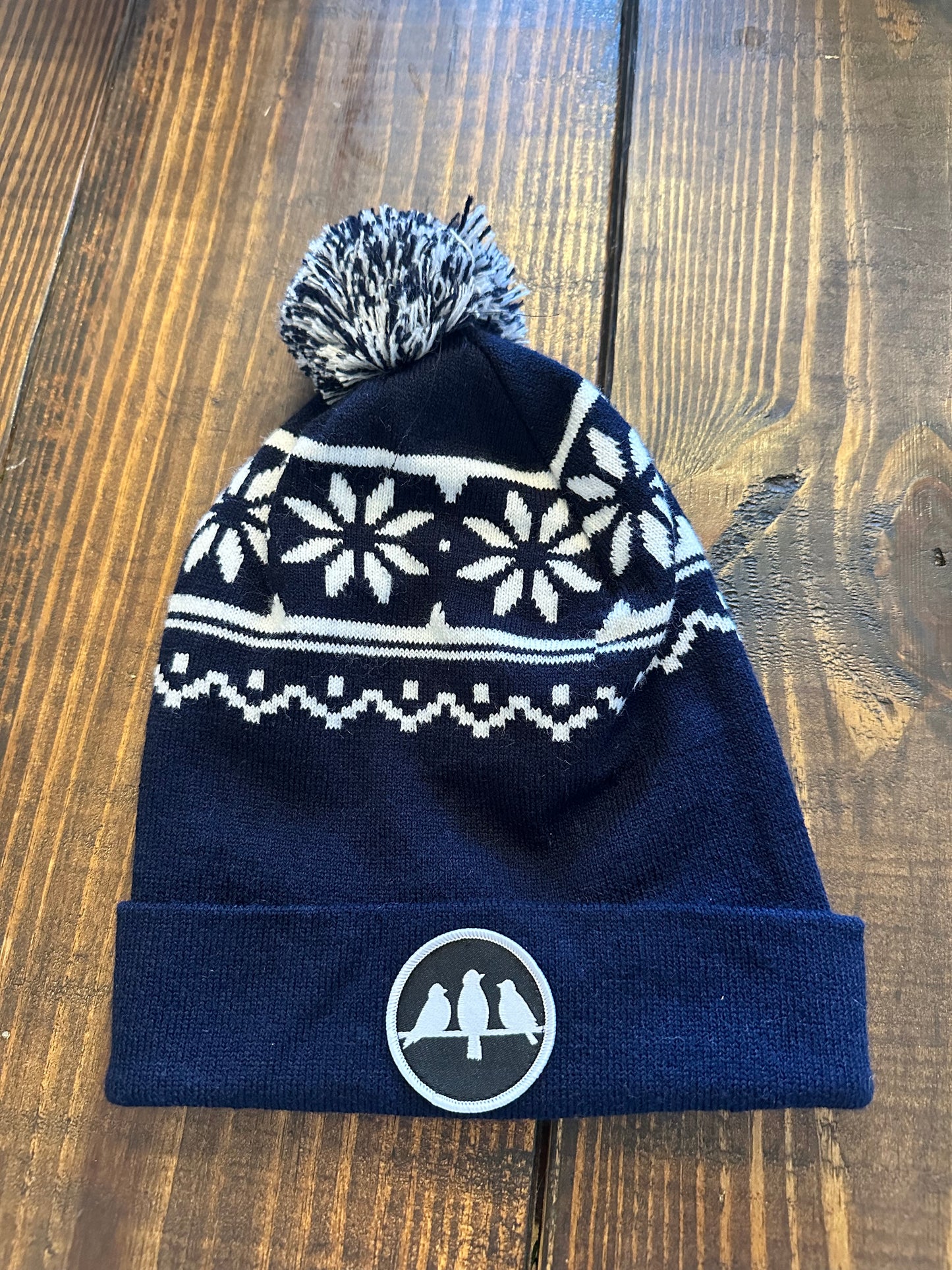 3 Bird Lifestyle • Snowflake Beanie •Birds Only Small Patch