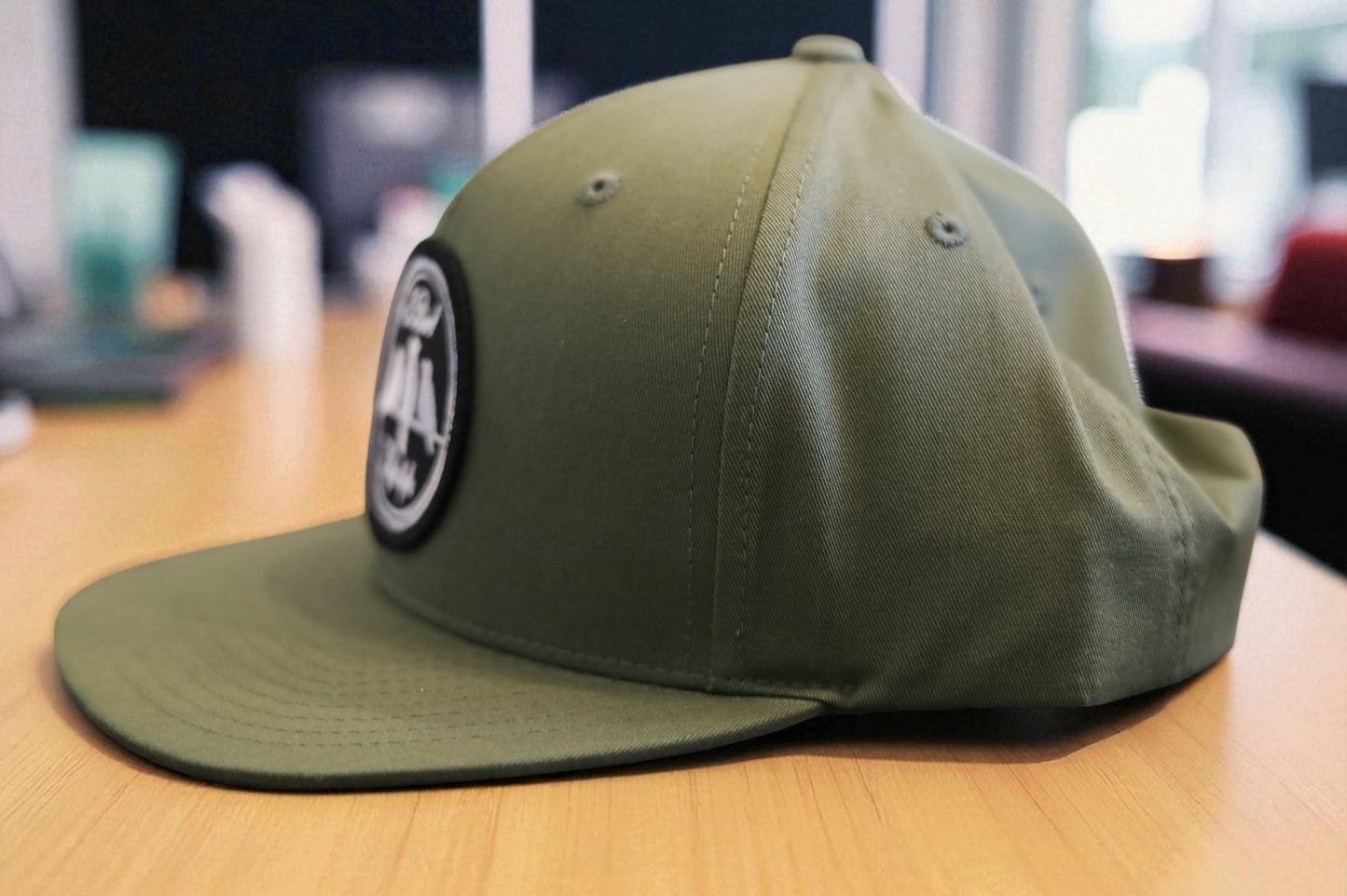3 Bird Lifestyle Pinch Front Structured Trucker • Army Olive • 3 Bird Lifestyle Patch